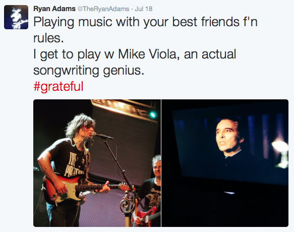 Mike Viola gets some Ryan Adams love on Twitter