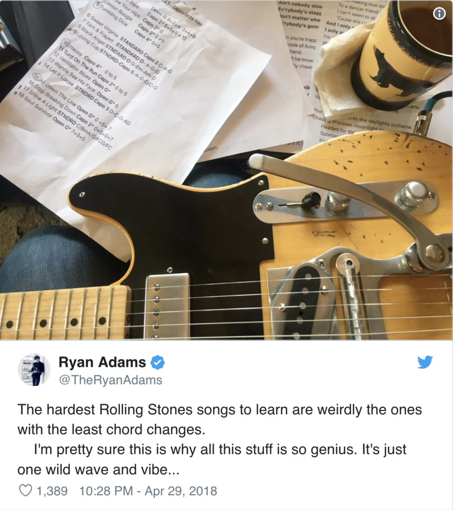 Ryan Adams rehearsing for Exile on Bourbon St